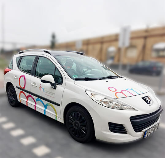 Mensch und Mouse, Fahrzeugbeschriftung